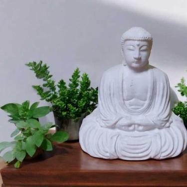 Imagem de Estatua Buda zen feita em PLA 12cm - BaobaArtigos, Buda Hindu&Japamala