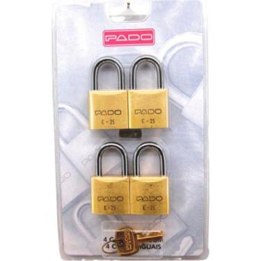 Imagem de Cadeado Pado Mesmo Segredo-25Mm C/4 - PADO CADEADOS