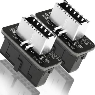 Imagem de DKARDU Adaptador de cabeçalho USB 3.2 Geração 1 para USB 3.2 Geração 2 Conector de painel frontal Placa mãe 19 pinos USB 3.0 para conversor Tipo-E/USB C para placa principal tipo C, conector interno,