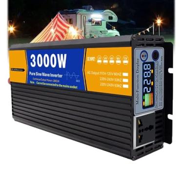 Imagem de Inversor de onda seno -seno puro de 3000w, 12V/24V/48V/60V/72VCHARGER Fase de fase DC DC Saída CA 120V/240V Baixa frequência Conversor inversor de energia solar,48v to 220v