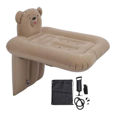 Imagem de Cama de Carro Inflável para Crianças Pequenas, Cinto de Segurança 3 Em 1 Válvula Formato de Urso de Desenho Animado Com Design Ampliado para Crianças Em Altura Viagens