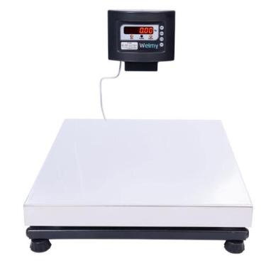 Imagem de Balança Industrial 300kg Plataforma Inox Sc LED 40x50 Welmy