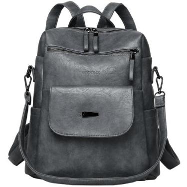 Imagem de Mochila Feminina de Couro PU WYFJNX - Azul e Cinza