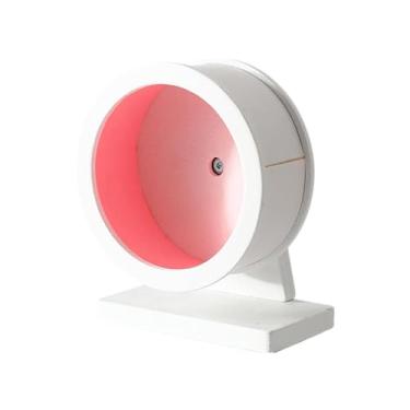 Imagem de Ｂｅｓｇａ 5,9 polegadas Roda de hamster de madeira pequeno Roda de gelo de base ampliada Brinquedo de de para ratos ratos ratos versáteis versáteis, Vermelho