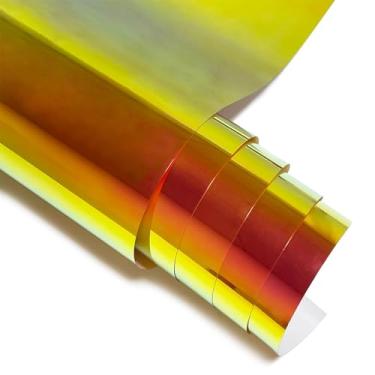 Imagem de Efuncro Vinil holográfico de transferência de calor - 30,5 cm x 1,8 m HTV holográfica para camisas, travesseiro, ferro holográfico em vinil para máquina de prensa térmica, brilho málico, fácil de