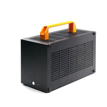 Imagem de SGPC Capa Mini ITX K49-BL – formato pequeno de 8,3L, suporta GPU de até 300 mm, cooler de CPU de até 69 mm, SFX PSU, USB 3.0 e E/S frontal tipo C, inclui painel lateral de acrílico e alças de