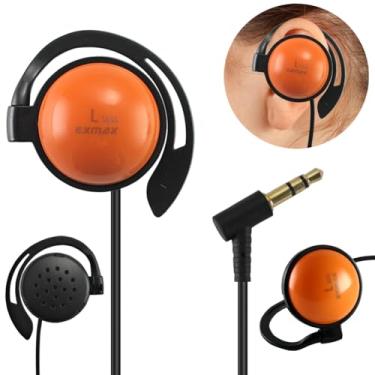 Imagem de EXMAX Fone de ouvido de 3,5 mm sem espuma, lado único, gancho para fone de ouvido EXD-101 ATG-100T ELGT-470 sem fio, sistema de guia turístico, receptor, grupos de turismo, rádio, podcast, laptop,