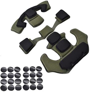 Imagem de Almofadas internas de espuma de memória, forro de capacete, kit de enchimento de capacete tático, sistema de forro de capacete, acessórios de almofada protetora, serve para capacete de airsoft Fast MT