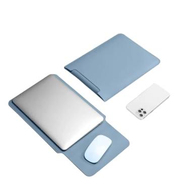 Imagem de VOLTTA Capa de couro para laptop com mouse pad, compatível com 13 polegadas, impermeável, MacBook Air Pro 13 M1 M2, capa para laptop, bolsa de computador para Lenovo, HP, Dell, Asus Notebook, homens e