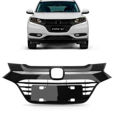 Imagem de Grade Radiador Hrv 2015 A 2017 Preto C/ Friso Cromado - SP ACESSÓRIOS