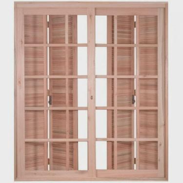 Imagem de Porta de Madeira Balcão Pantográfica 213x200cm com Batente de14cm ewk 470 Rondosul