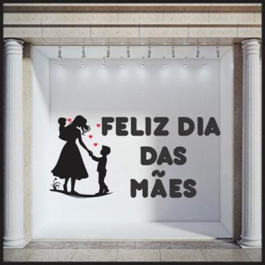 Imagem de Adesivo decorativo em recorte para vitrine dia das mães 58x120m - DEKA