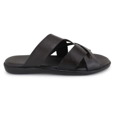 Imagem de Sandália Masculina Couro Legitimo Chinelo Granado Macio Leve 106 Café (Café, BR, Adulto, Numérico, 42)