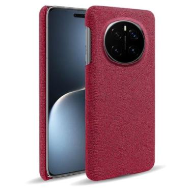 Imagem de Capa para Honor Magic 7 Pro,Capa desenhada em lona,Case Protetora Ultrafina com Empunhadura Macia,Design em Tecido Antichoque e Antiarranhões-Red