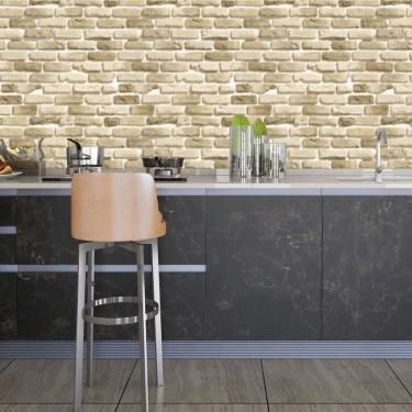 Imagem de Papel De Parede Adesivo Tijolo Lavável Sala Quarto Cozinha