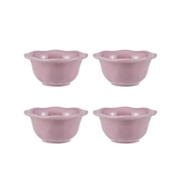 Imagem de Talheres De Cerâmica Roxa Minimalista Francesa, Tigelas De Arroz Para Restaurantes, Tigelas De Macarrão Para Sopa - Disco De Contas De 8 Polegadas, 5 Inch Pearl Point Bowl-taro Paste Purple-4 Packs