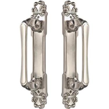 Imagem de Puxador Duplo Mozart 215Mm Níquel Escovado Porta Pivotante - Máxima me