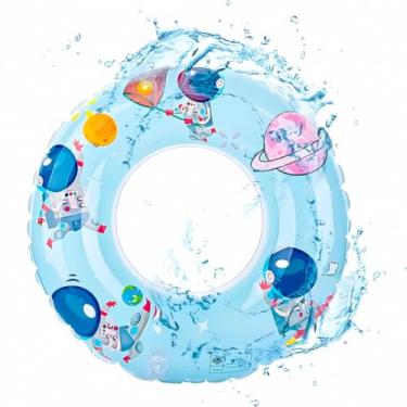 Imagem de Bóia Infantil Inflável Astronauta, 60 cm de Diâmetro, para Crianças a partir de 3 Anos, Azul Astronauta