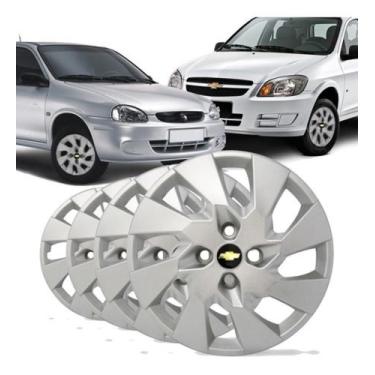 Imagem de Jogo de Calota Aro 13 Fixação P/ Parafuso Chevrolet Corsa (GR140) - GR