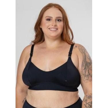 Imagem de Sutiã sem Bojo Básico Plus Size - Gimara, Preto, 52