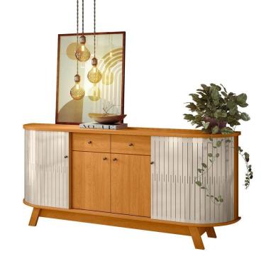 Imagem de Buffet Aparador Para Sala Mônaco - 7 Decor Cinamomo E Off White