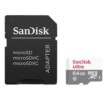 Imagem de Cartão De Memória Micro Sd Sandisk 64Gb Ultra Classe 10 C/Ad