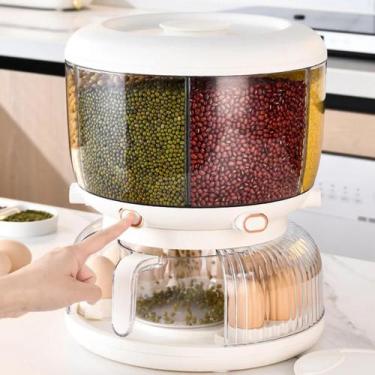 Imagem de Dispenser de Alimentos Giratório de Ovos SNH44 Snel Home, Branco, únic