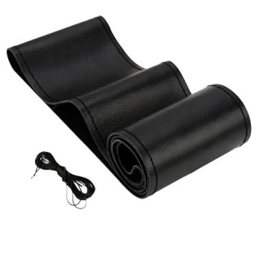Imagem de Capa para volante de carro, costura DIY com agulha e linha, universal 18.5 IN, capas de couro de microfibra respirável e antiderrapante, acessórios para volante de carro para homens e mulheresin