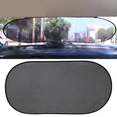 Imagem de Para-sol para para-brisa lateral e traseiro do carro com ventosas persiana blackout de carro para proteção contra calor e raios UV (traseira traseira, preto)