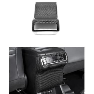 Imagem de ANUNFRRE Acessórios de carro aptos para Toyota Highlander 2015-2019 ABS (fibra de carbono) Acabamento de placa de escape traseiro anti-chute 2 peças