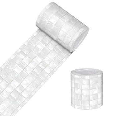 Imagem de HOMETITUTE Papel de parede para decoração de parede com acabamento de parede autoadesivo para banheiro, cozinha, sala de estar, moldura espelhada, parede, 10 x 496 cm, design de papel de parede com