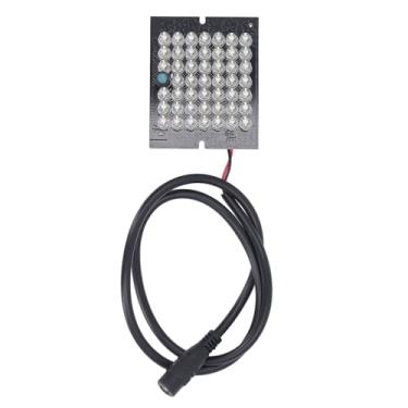 Imagem de LED Night Vision Lamp Board IR Light Board 48 High Power LED Beads Luz de preenchimento infravermelho para câmera de segurança CCTV 850nm DC12V ABS Material
