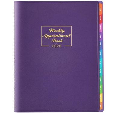 Imagem de Agenda semanal 2024 – Agenda horária diária 2024 de janeiro de 2024 – dezembro de 2024, 21,3 x 27,9 cm, intervalo de 15 minutos, capa macia flexível, encadernação de fio duplo, perfeita para sua vida