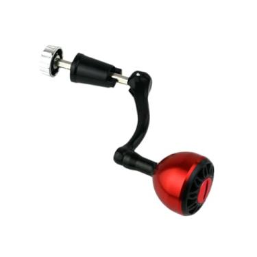 Imagem de oshhni Alça de carretel de pesca com braço oscilante único, peça de reposição faça você mesmo, punho ergonômico para água doce, água salgada, lago, ao ar, Vermelho E Médio