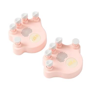 Imagem de oshhni 2 peças de ferramenta de correção de postura para treino de dedos de piano infantil premium para iniciantes, auxílio para prática de dedos para violão, Rosa