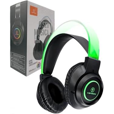 Imagem de Fone Headphone Bluetooth com Luz RGB e Cancelamento de Ruído – Microfone Integrado, Dobrável, Som Envolvente, Bateria Longa, Compatível com Celular e PC