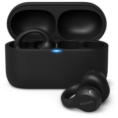 Imagem de PHILIPS, Fone de Ouvido Sem Fio TWS, TAQ2000BK/00, Bluetooth, Design Aberto Ear-Clip, Com Microfone, Até 28 horas de bateria, iPX4, Preto