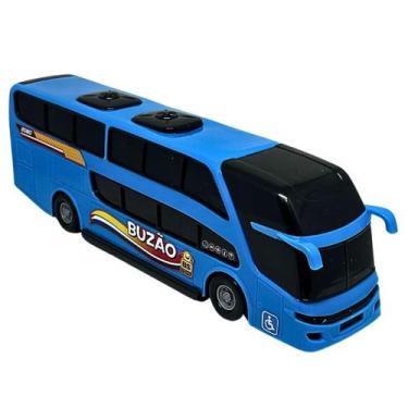 Imagem de Onibus de Brinquedo Veículo Mini Buzao dois Andares Várias Cores - Bs 