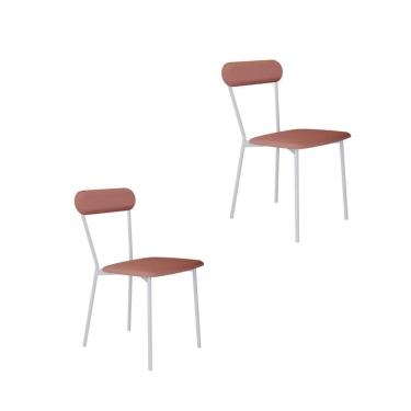 Imagem de Cadeira Vintage Emília Fixa C-4 Pes 450 X 505 X 810 Mm C-2 Un. Pés Brancos. Cy.tlp.rose Tulipa Rosê City