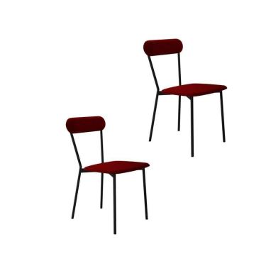 Imagem de Cadeira Vintage Emília Fixa C-4 Pes 450 X 505 X 810 Mm C-2 Un.cy.vml.vin Vermelho Vinho City