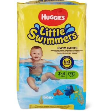 Imagem de Calças de natação Huggies Little Swimmers Small, de 7 a 15 kg, 12 unid