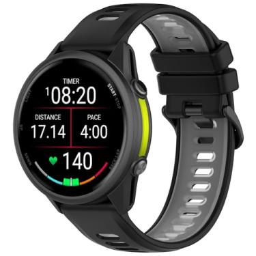 Imagem de AWADUO Pulseira de substituição compatível com Garmin Forerunner 970/570 47 mm/265/265 Music/255, pulseira de silicone de 22 mm, macia e durável com acessório de smartwatch de liberação rápida (preto