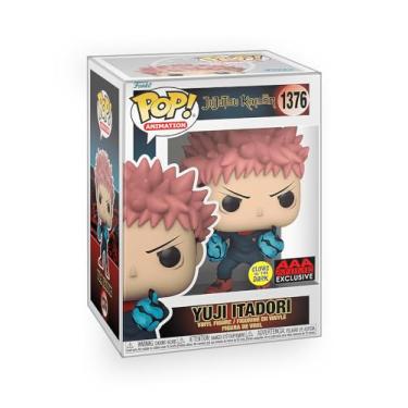 Imagem de Epic Collectibles Pop Anime: Jujutsu Kaisen (JJK) - Yuji Itadori com punhos divergentes brilha no escuro boneco de vinil exclusivo com protetor de caixa compatível com Funko
