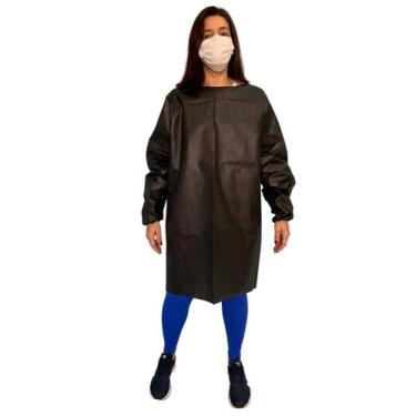 Imagem de Avental TÚNICA Descartável Manga Longa TNT 40 gramas Aradesc 5 UNI