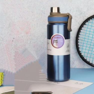 Imagem de Garrafa Térmica Inox Vacuum Água Gelada Ou Quente Com Alça!! - Sou Mai