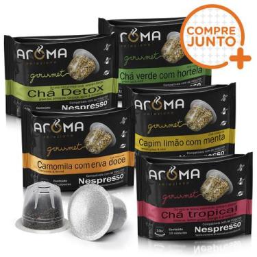 Imagem de Kit Cápsulas de Chá Aroma - Compatíveis com Nespresso - 50 un. - Aroma