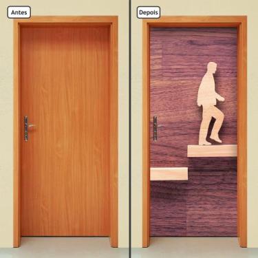 Imagem de Adesivo Decorativo de Porta - Escada - 1146cnpt - Allodi