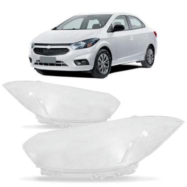 Imagem de Par Lente Farol Principal Onix Prisma 2017 2018 2019 2020 - SP ACESSÓR