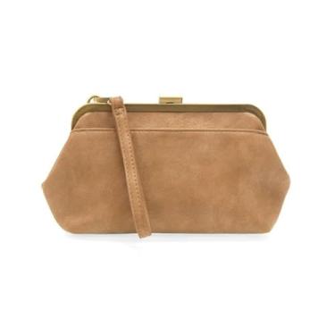 Imagem de Joy Susan Bolsa feminina fashion Vivie Kisslock conversível tiracolo, Tuscan Tan