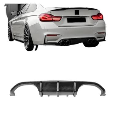 Imagem de Aerofólio de difusor traseiro em fibra de carbono real, compatível com BMW 3 e 4 séries F80 M3 F82 F83 M4 2014-2020, difusor traseiro estilo MP